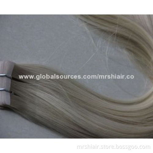 20" 20pcs lot hot sale promotion 60# human hair tape white blonde 100% Remy hair